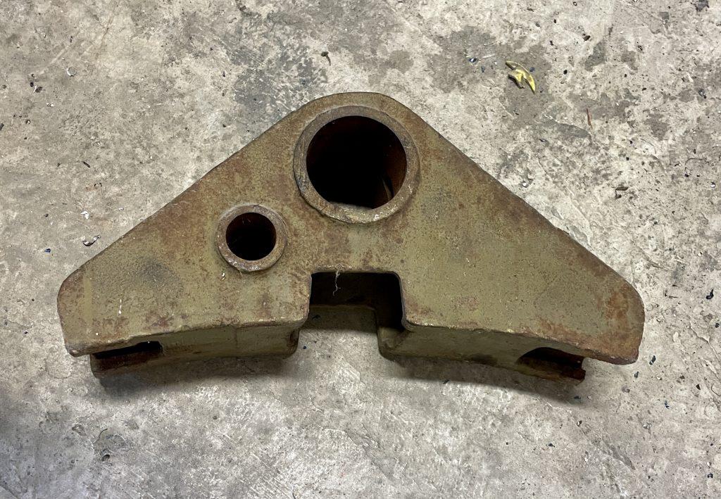 Manufactured braking shoes for CC_2200 locomotives showing final assembly