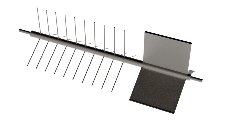 3D CAD model of the Beans Unwrapping Machine showing frame structure and components