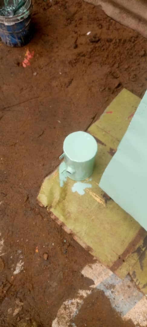 Oil tank installation showing secure mounting and accessibility