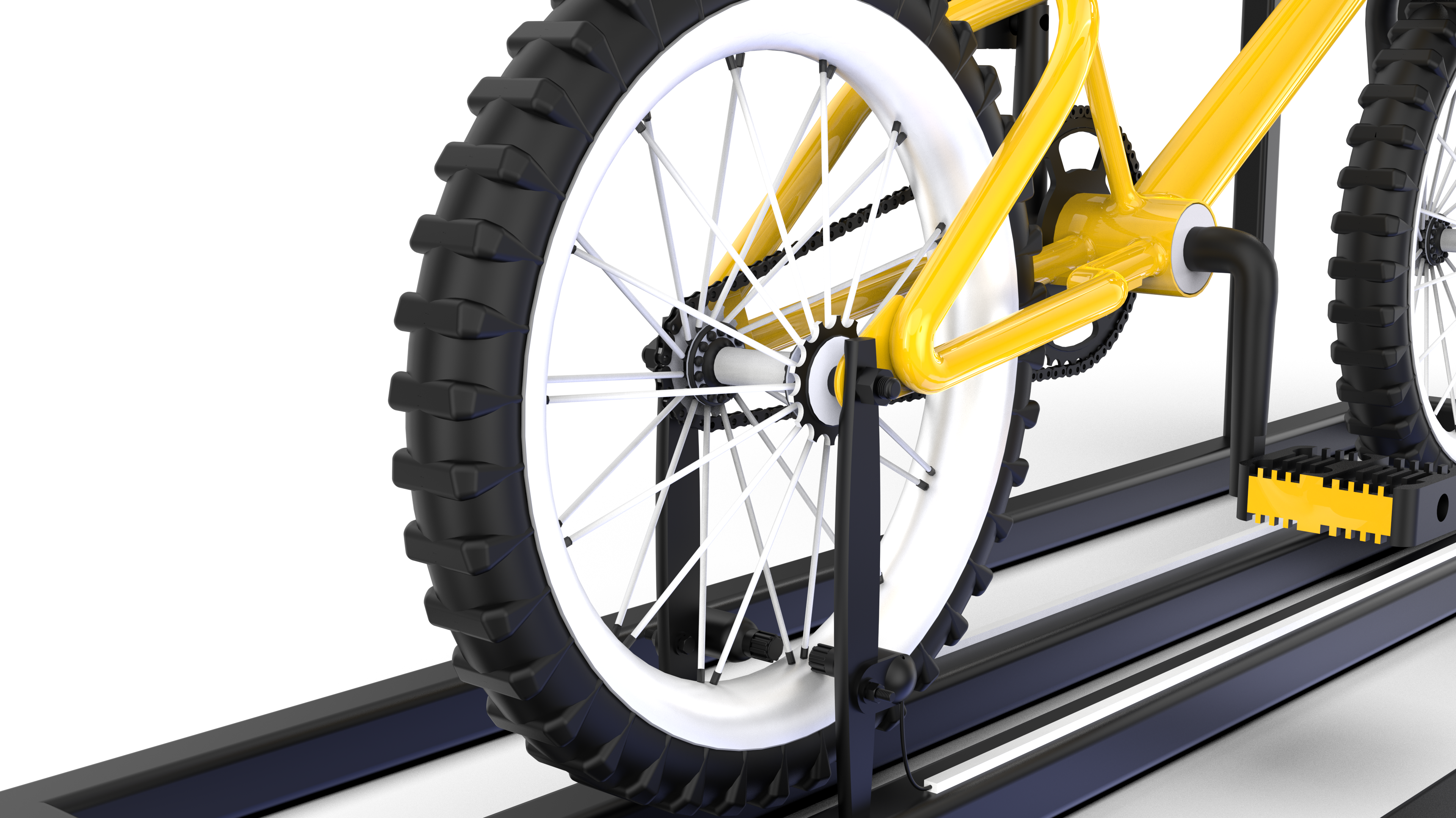 3d rendering of the pedal power mobile phone charger